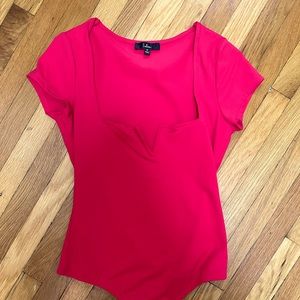 Mirabelle Red Bodysuit from Lulus